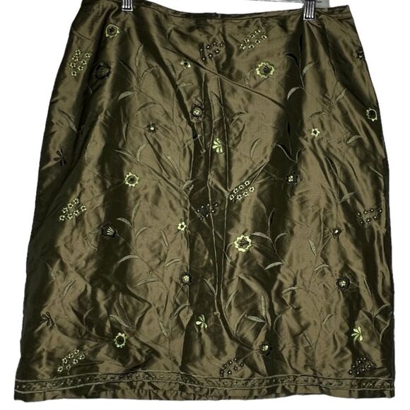 Vintage New York‎ & Co. Silk Skirt - Picture 4 of 6